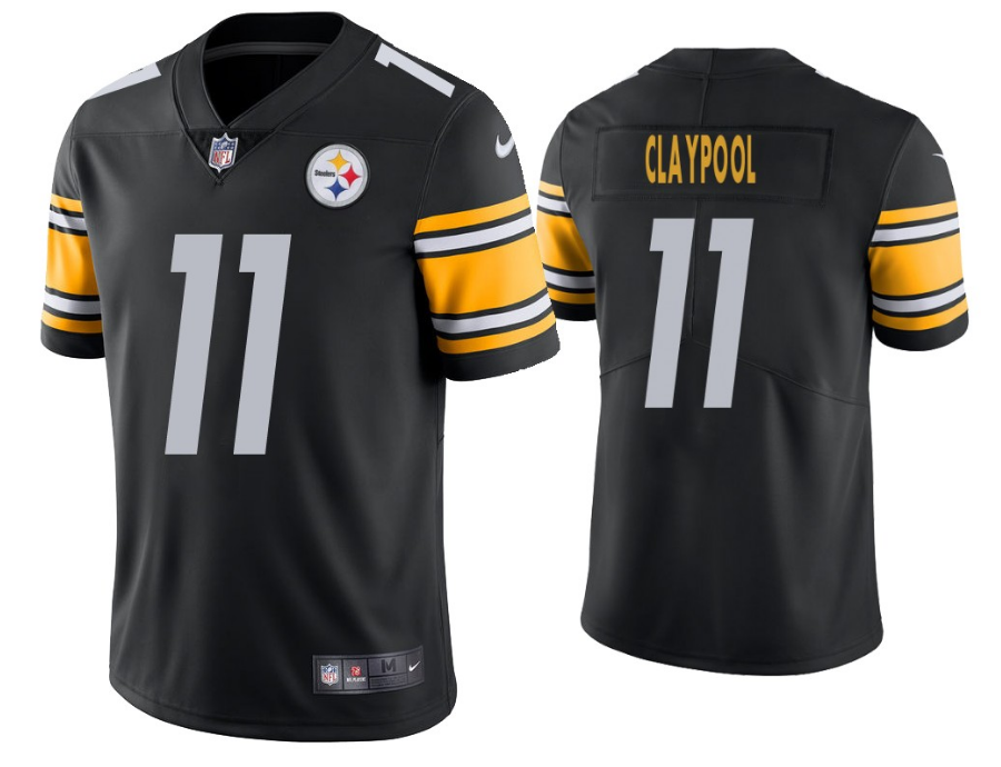 Men's Pittsburgh Steelers #11 Chase Claypool Black NFL Vapor Untouchable Limited Stitched Jersey